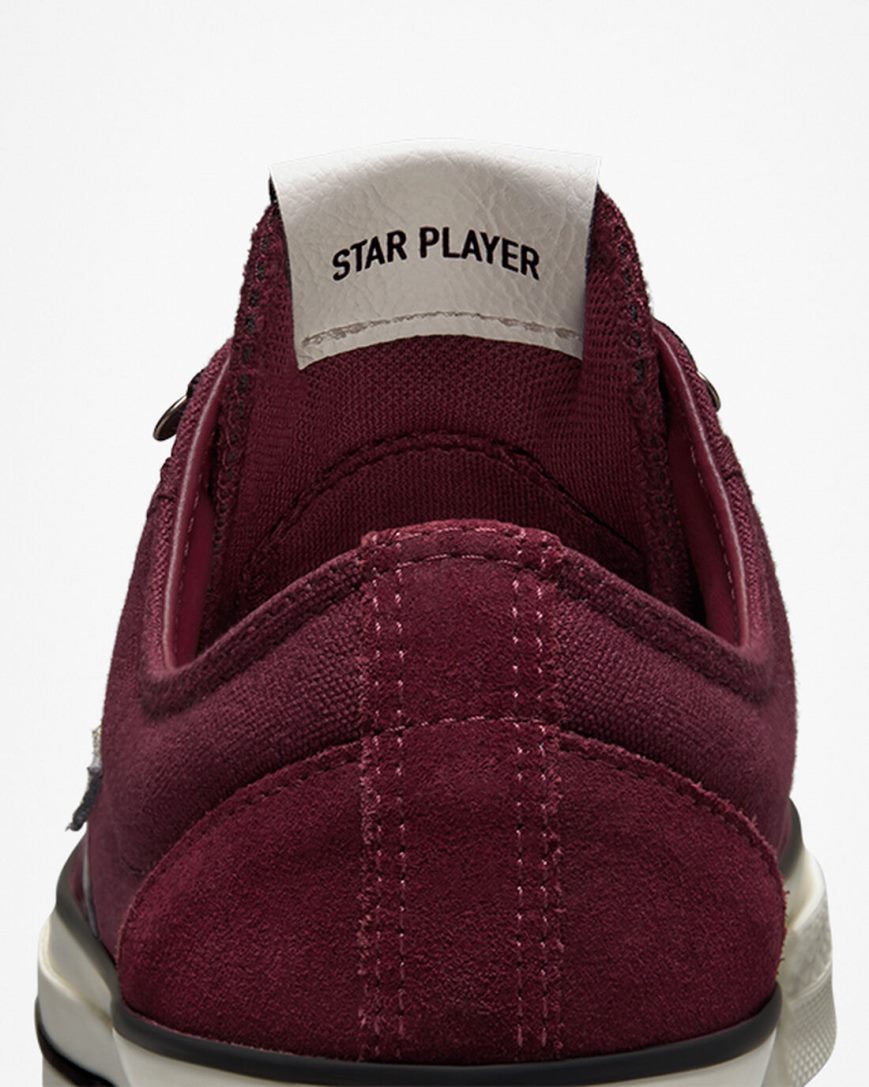 Men's Converse Star Player 76 Retro Hike Low Top Shoes Deep Burgundy / Black | AU 4C065R